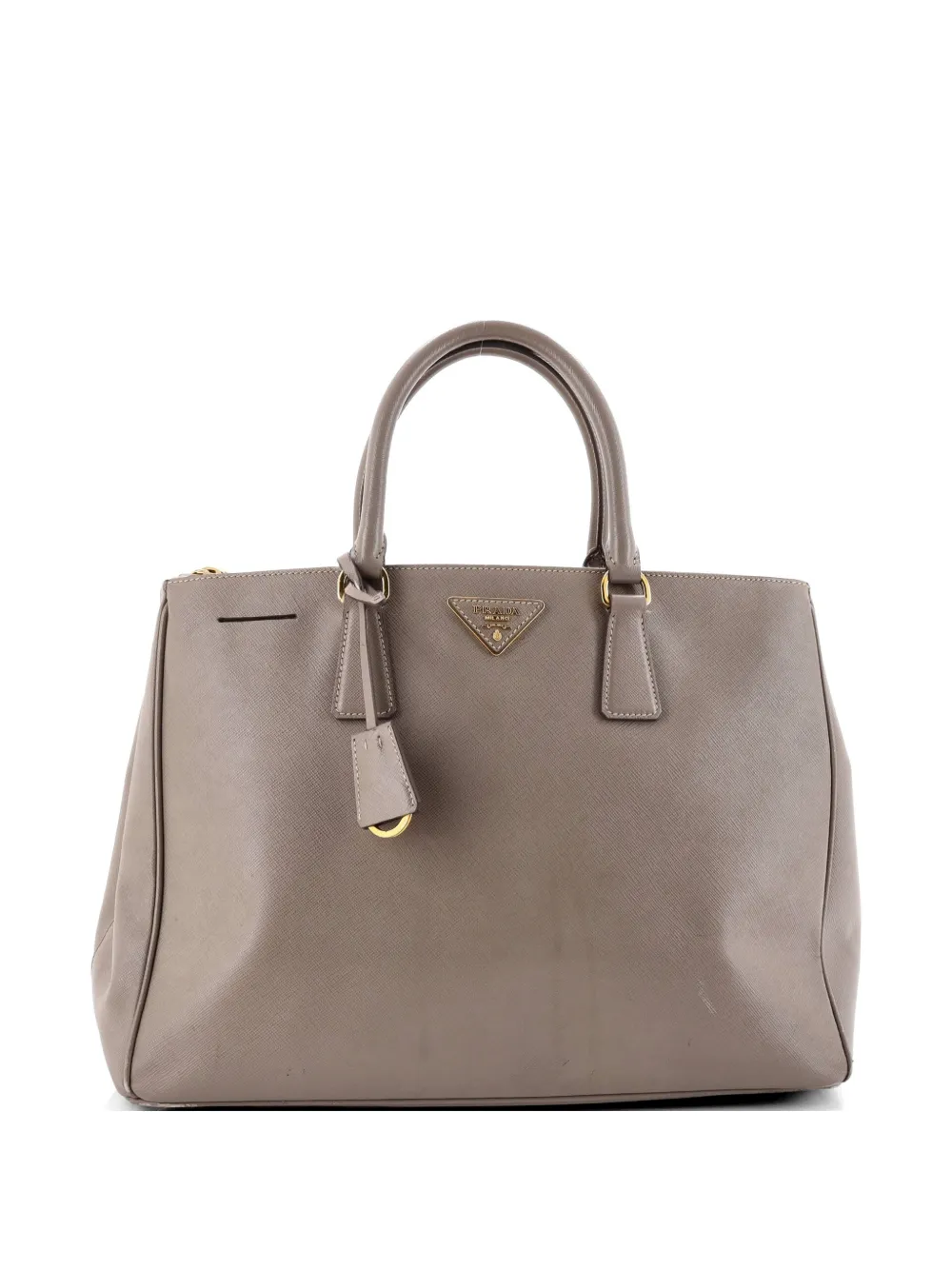 Prada Pre-Owned Double Zip Lux Saffiano Leather Large tote bag - Toni neutri