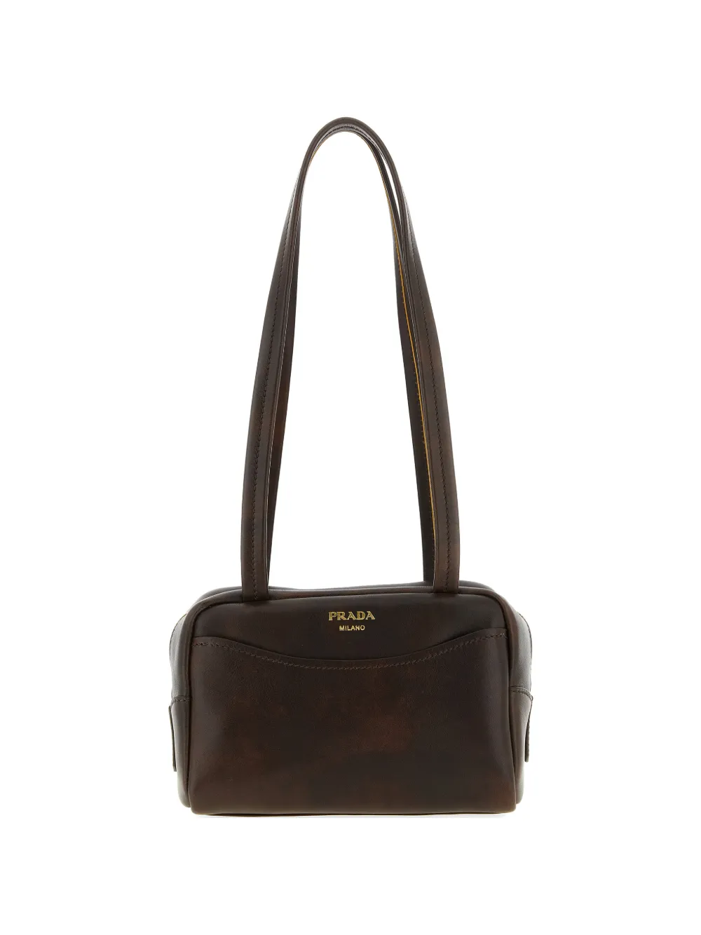 Prada Carry leather top handle mini bag - Marrone