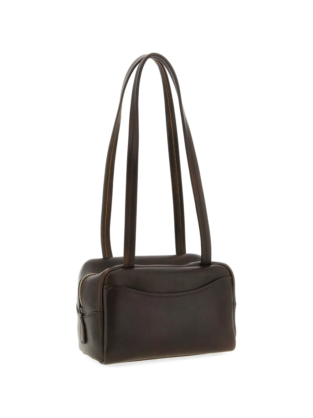 Prada Carry Leather Top Handle Mini Bag - Brown 