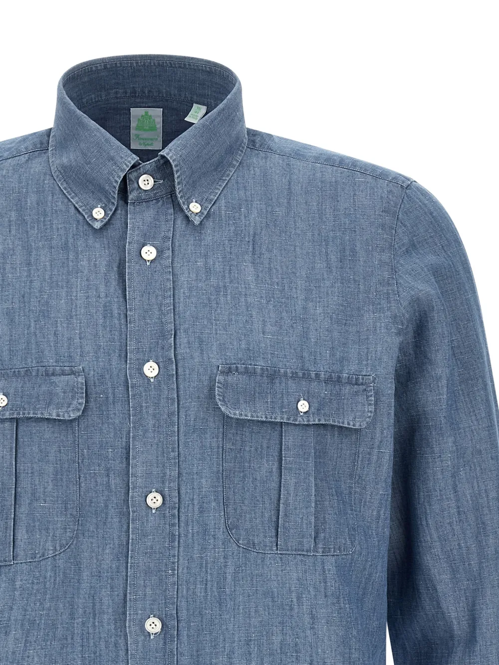 Finamore 1925 Napoli Zurigo button-down overhemd Blauw