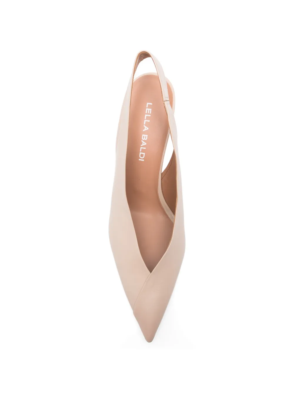 Lella Baldi Pumps met spitse neus Beige