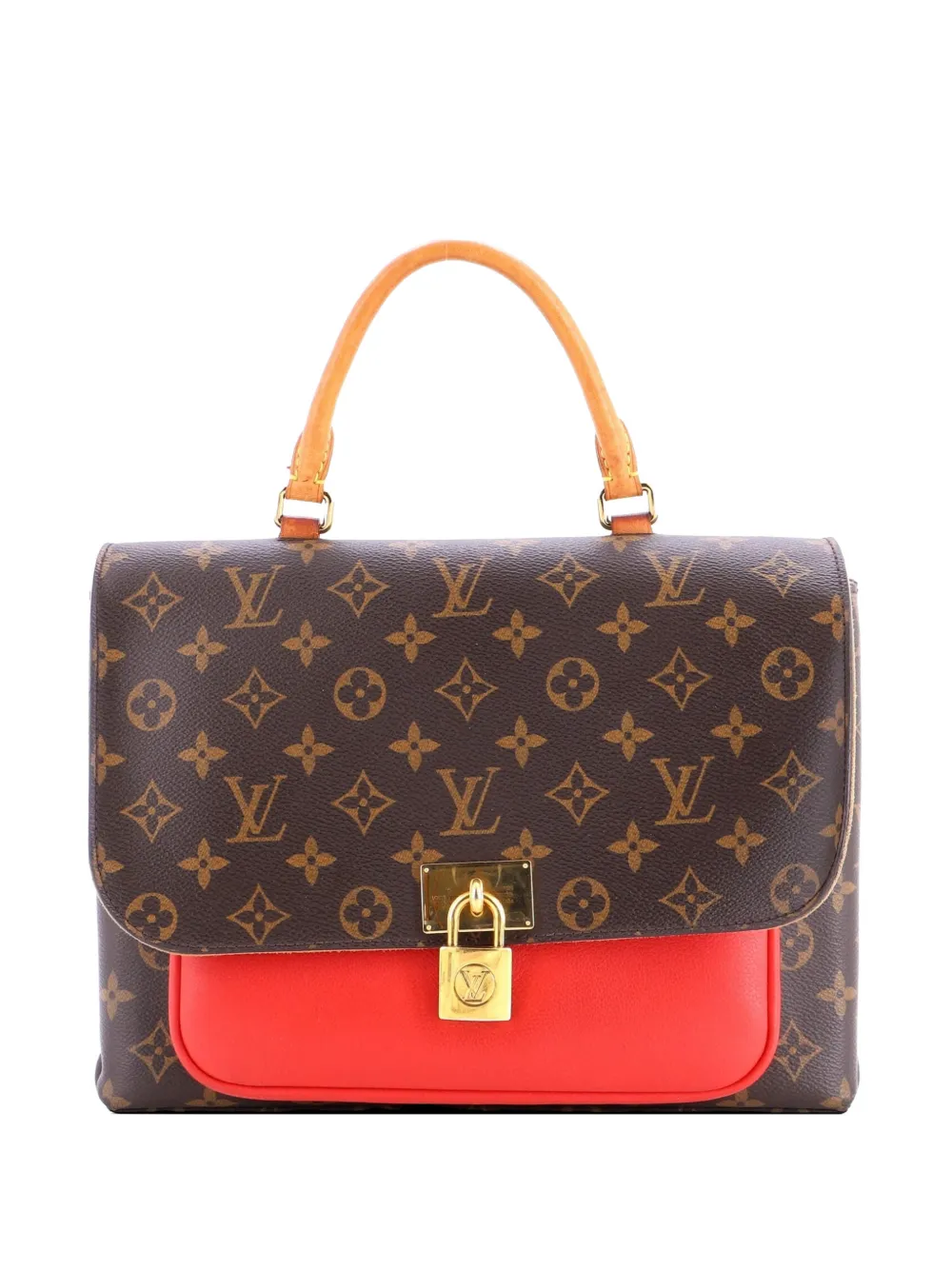 Louis Vuitton Pre-Owned Marignan Handbag Monogram Canvas with Leather shoulder bag - Marrone