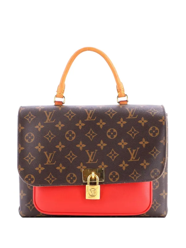 Louis Vuitton Pre-owned Marignan Handbag Monogram Canvas with Leather Shoulder Bag in Brown