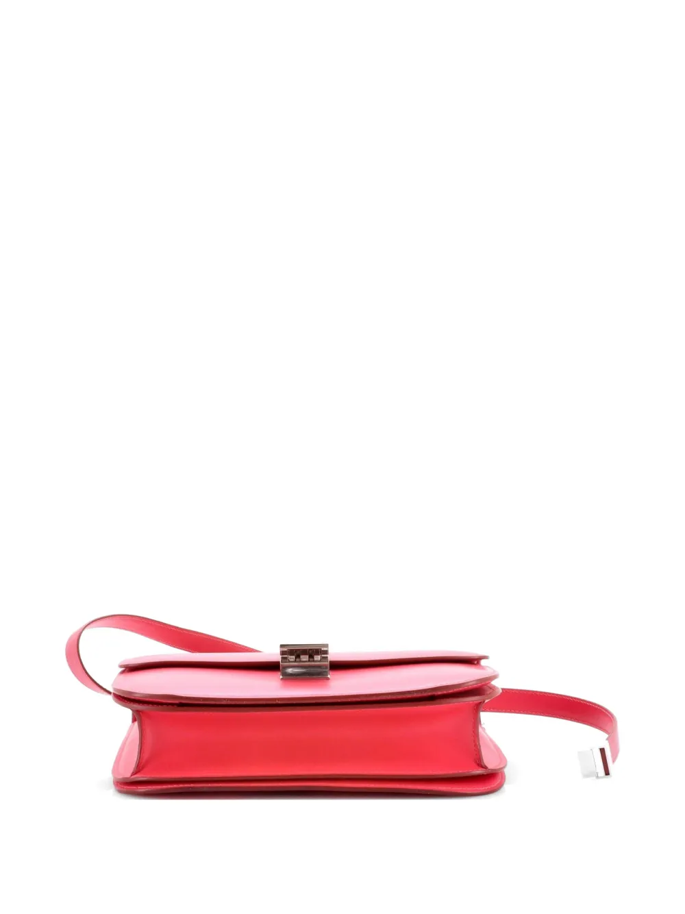 Celine Pre-owned Classic Box Bag Smooth Leather Medium Crossbody Bag in Pink, view 4