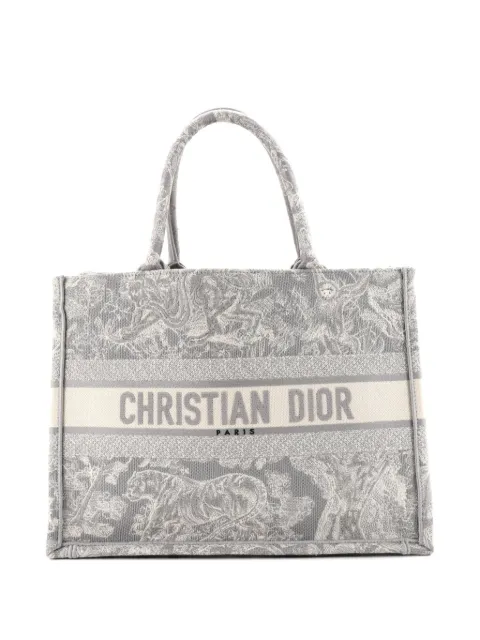 Christian Dior Pre-Owned Book Embroidered Canvas Medium tote bag