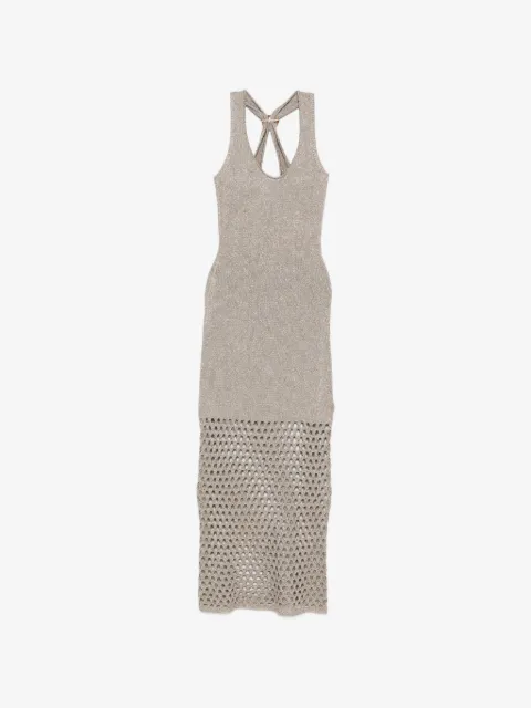 SIMONA CORSELLINI vestido de tejido flojo metalizado
