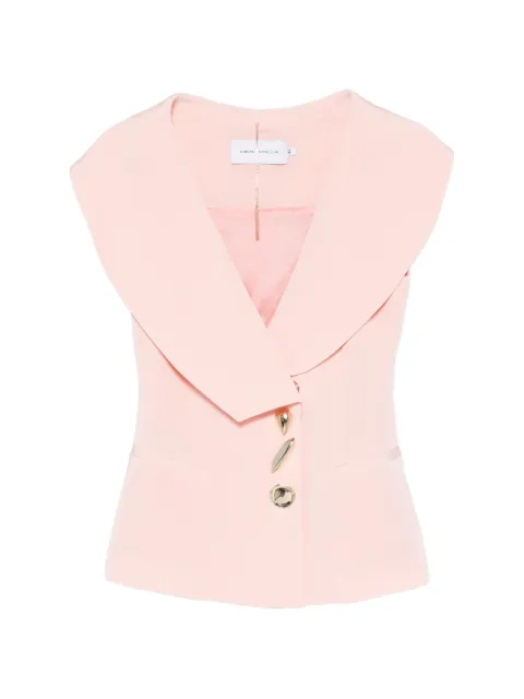 SIMONA CORSELLINI sculpted-button shawl-lapel waistcoat