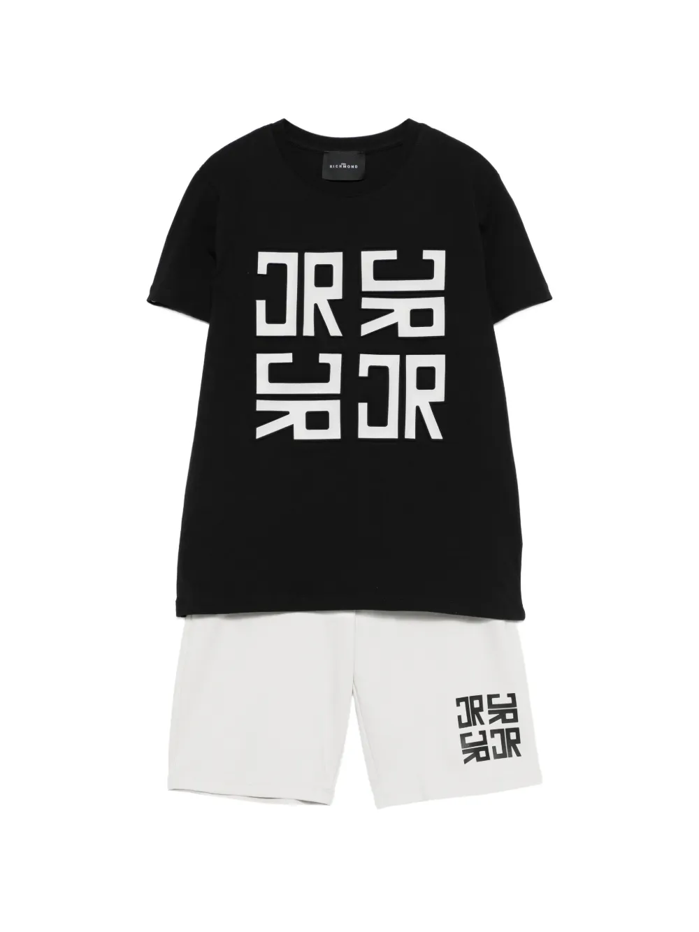 John Richmond Junior logo-print shorts set - Nero