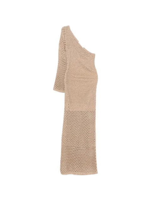 SIMONA CORSELLINI one-shoulder open-knit maxi dress