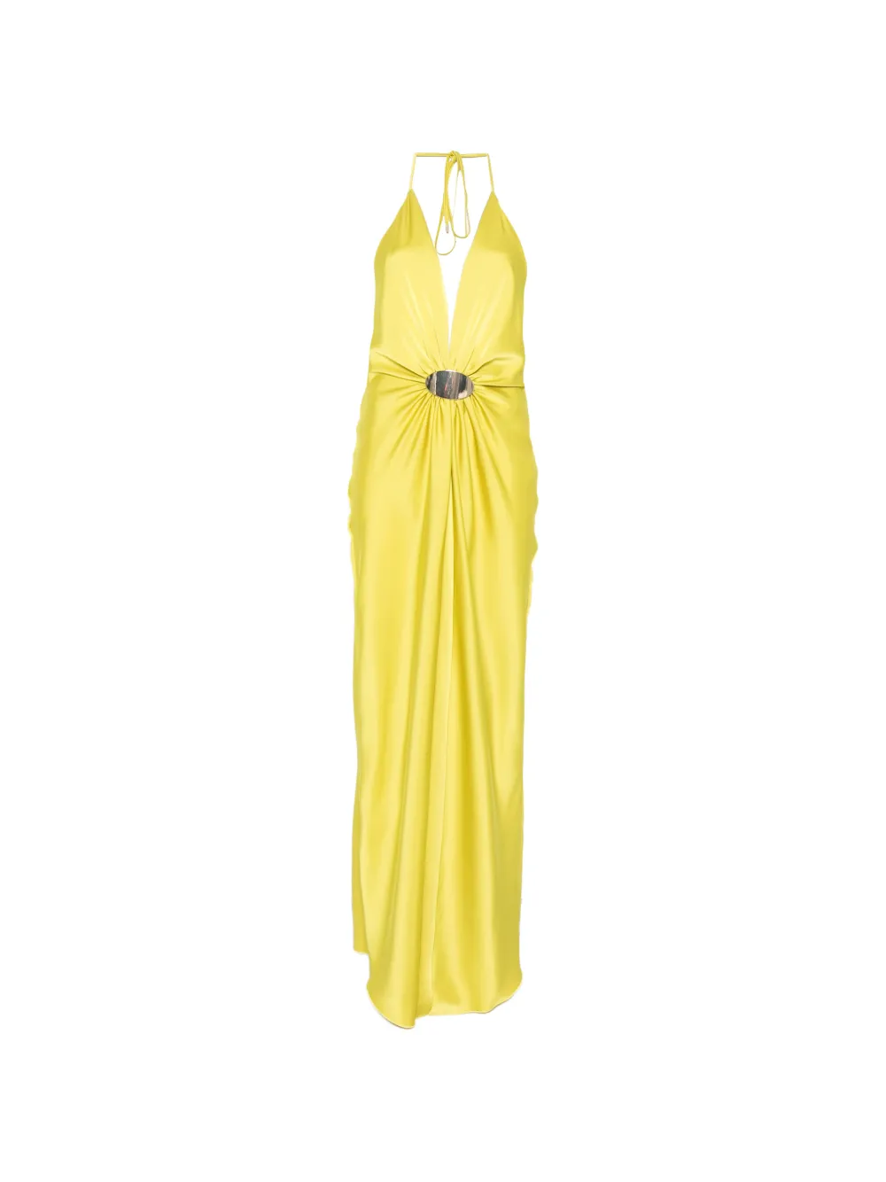 SIMONA CORSELLINI halter-neck maxi dress - Yellow