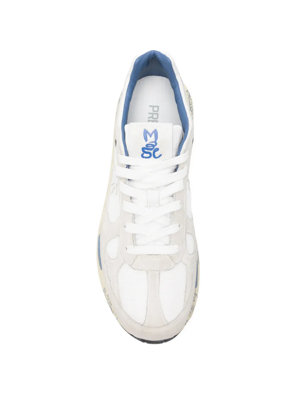 Premiata Mase logo-patch sneakers Beige
