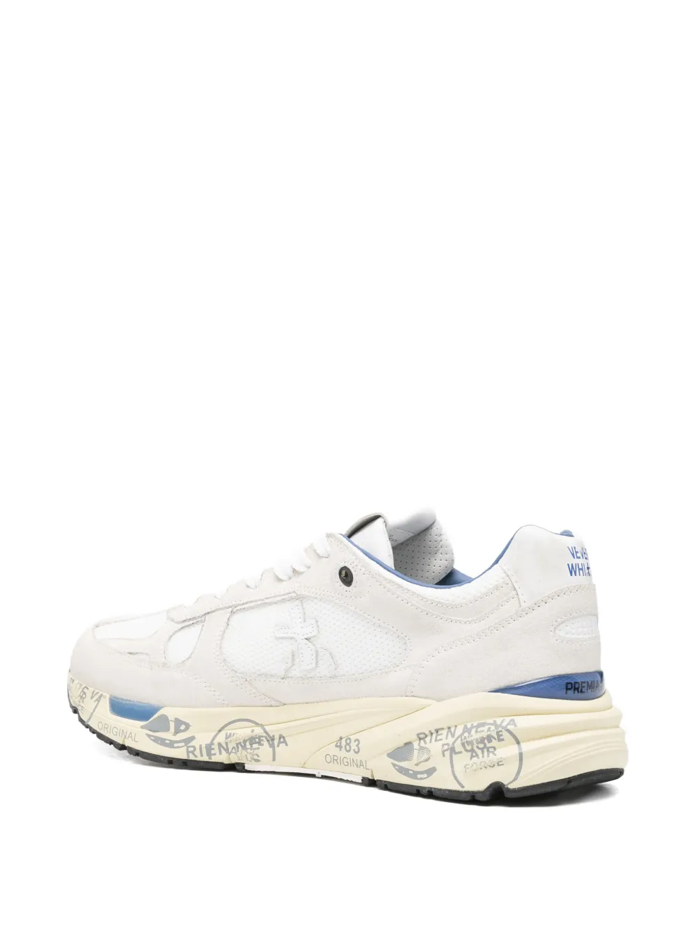 Premiata Mase logo-patch sneakers Beige
