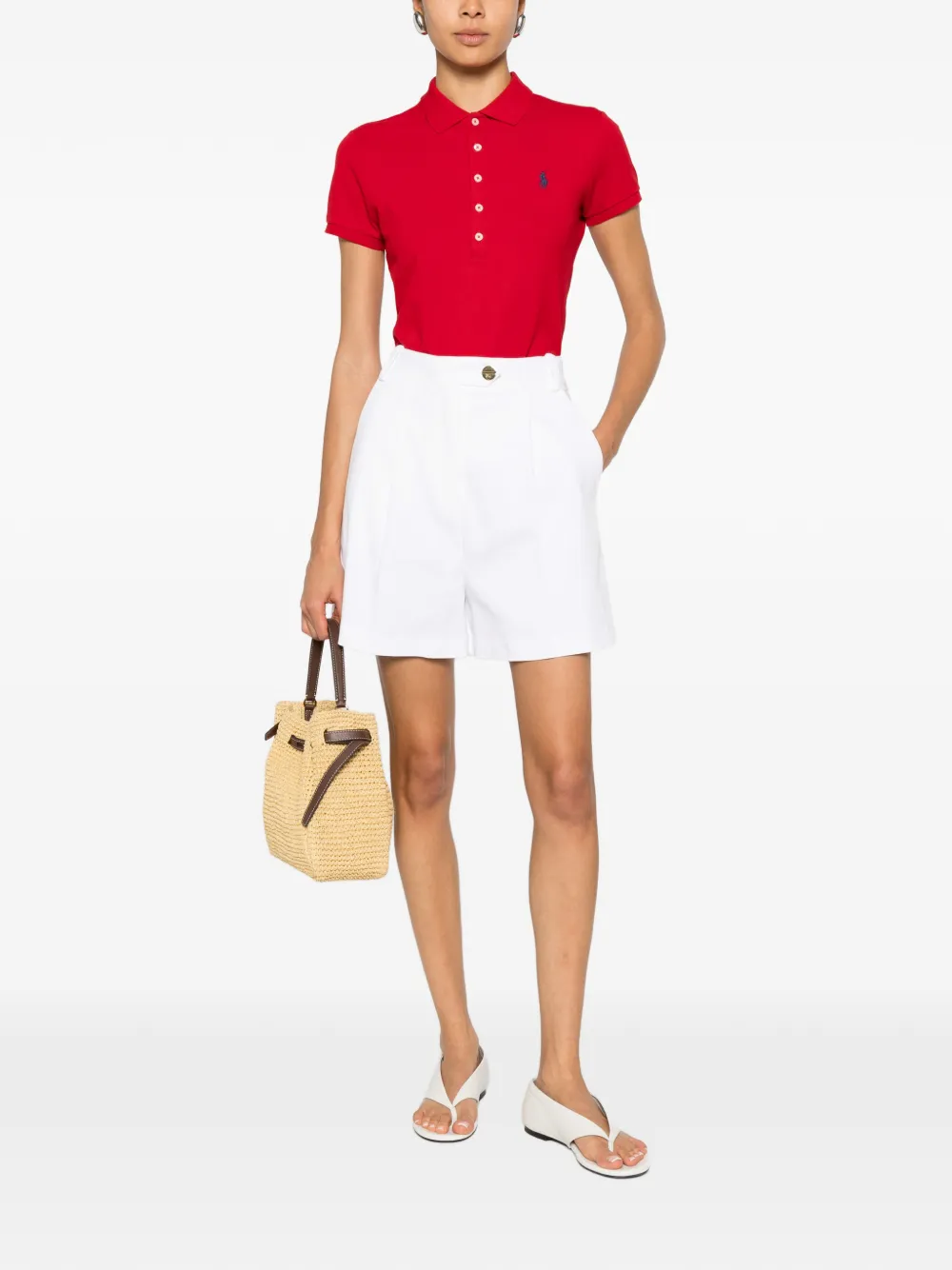 Polo Ralph Lauren Slim-fit pony polo blouse Rood
