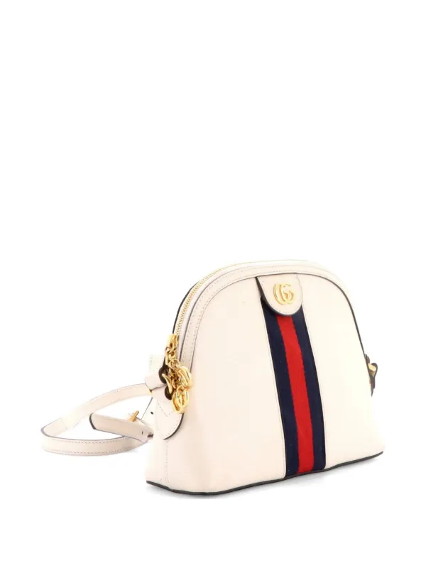 GUCCI オフィディア GGスモールショルダーバッグ 601044 レザー 白 Gucci Pre-Owned オフィディア ドーム レザー スモール ショルダー