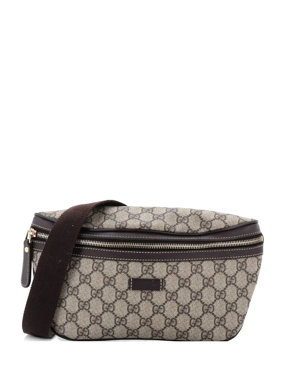 Gucci Pre-Owned GG Coated Canvas with Leather Small belt bag - Marrone