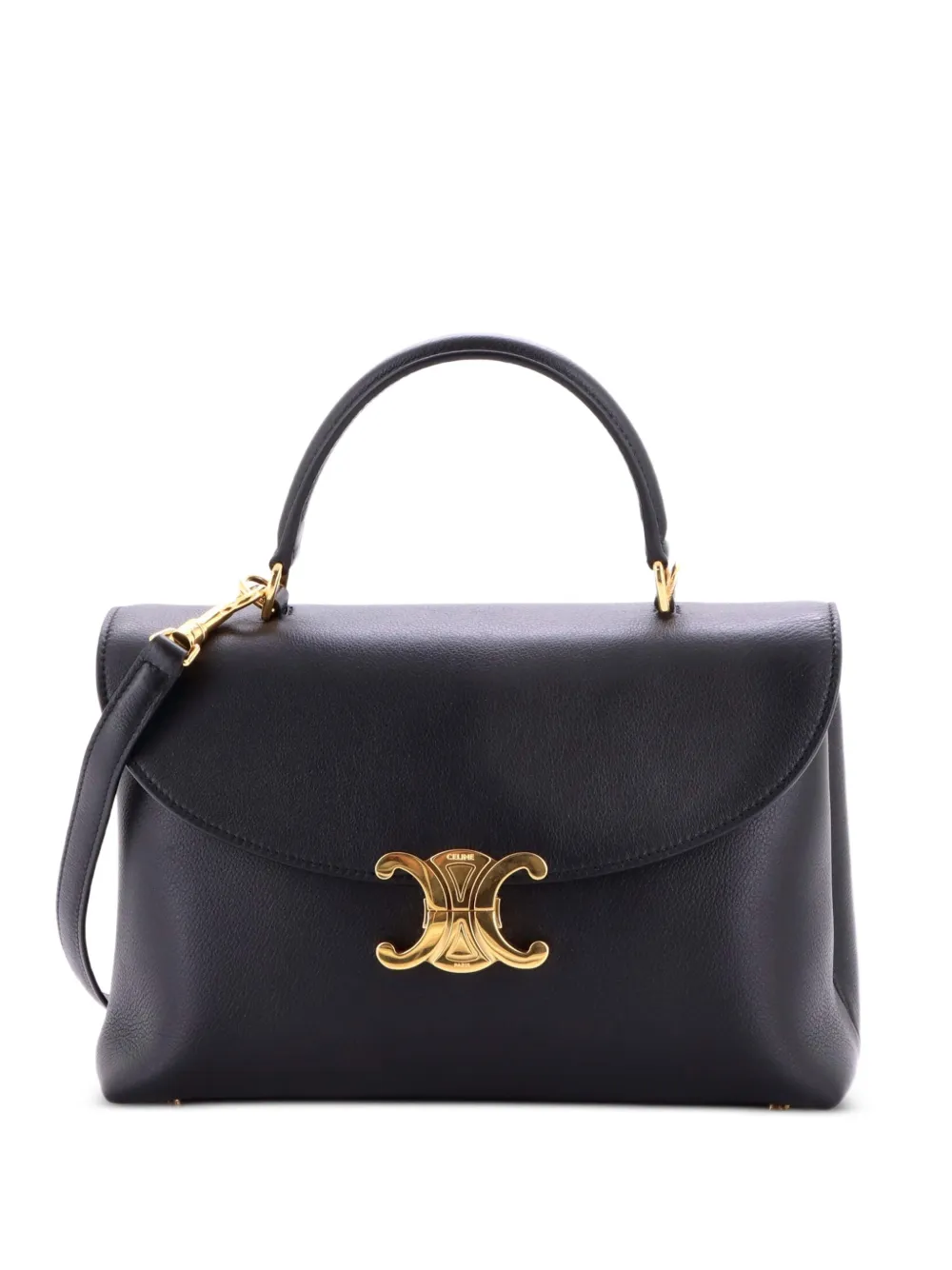 Celine Pre-Owned Nino Top Handle Bag Leather Medium satchel - Nero