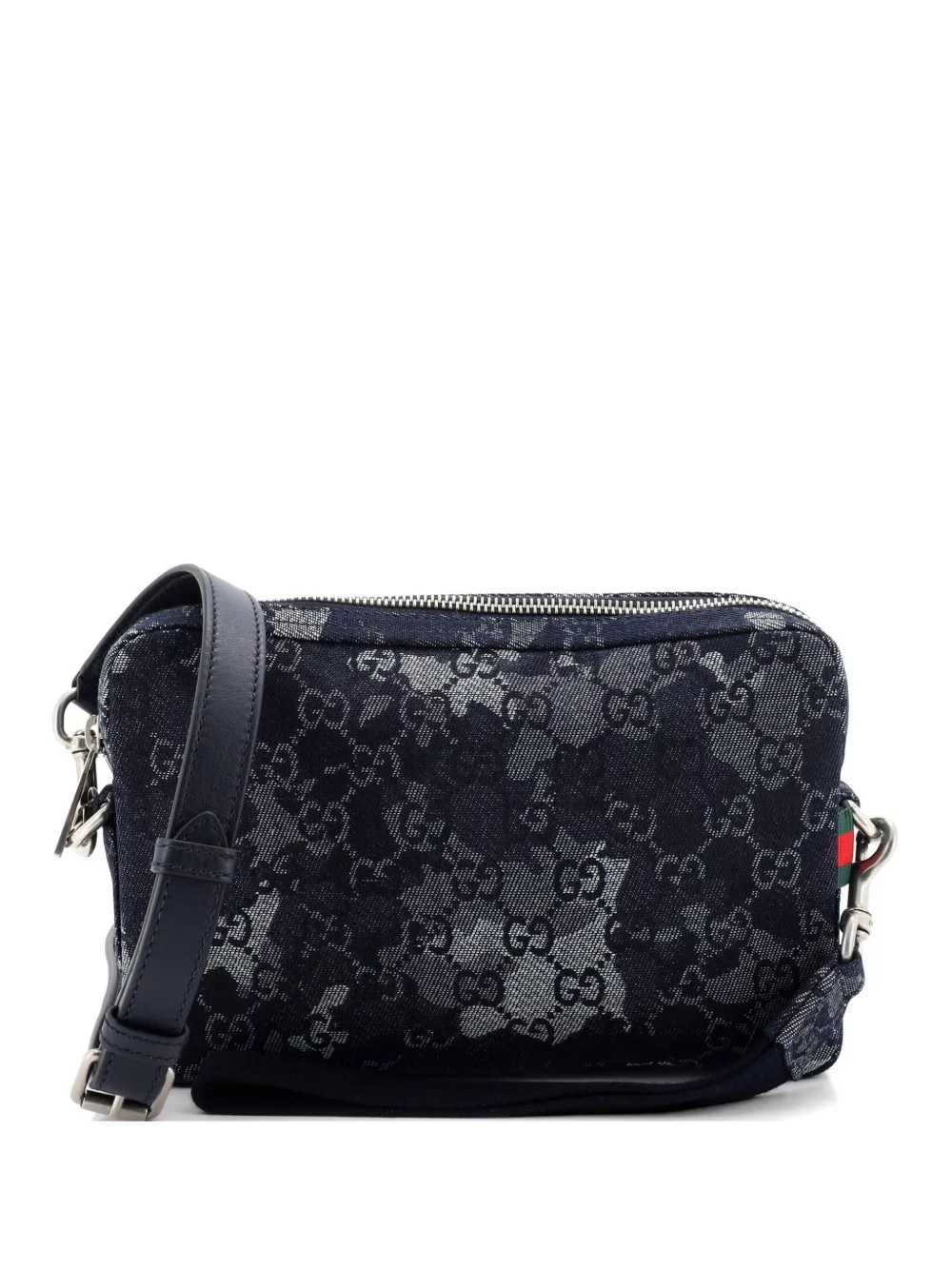 Gucci Pre-Owned Convertible Camouflage GG Denim crossbody bag - Blu