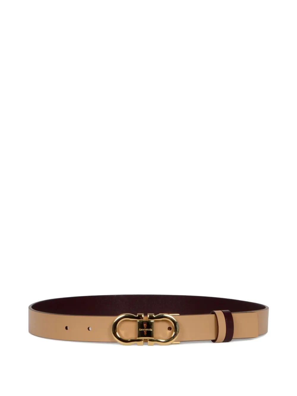 Ferragamo buckle reversible belt - Toni neutri