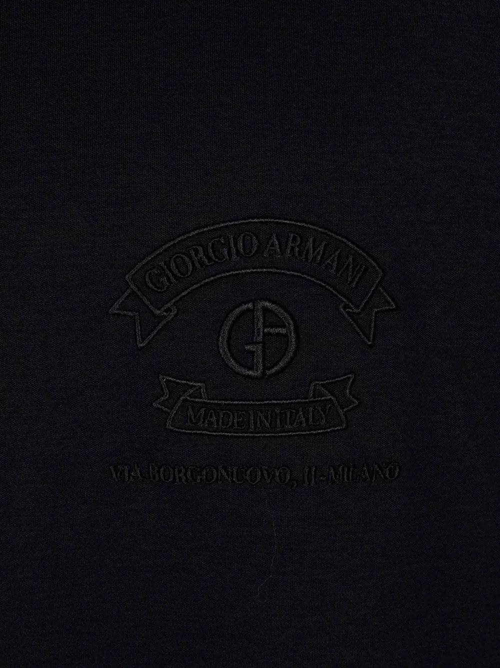 Giorgio Armani T-shirt met borduurwerk Zwart