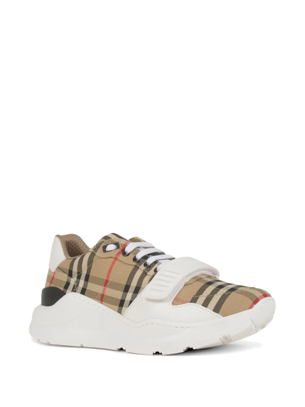  Burberry Checked Sneakers - Neutrals 
