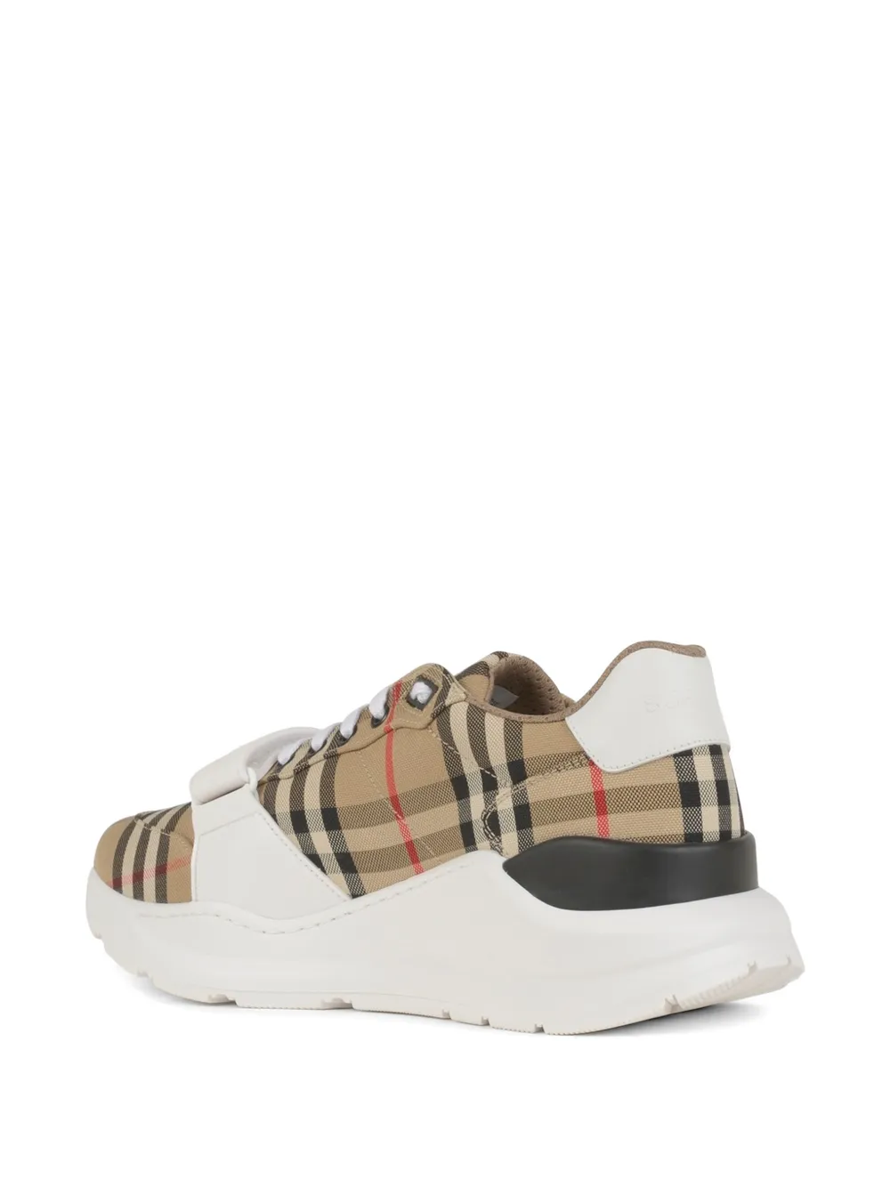  Burberry Checked Sneakers - Neutrals 