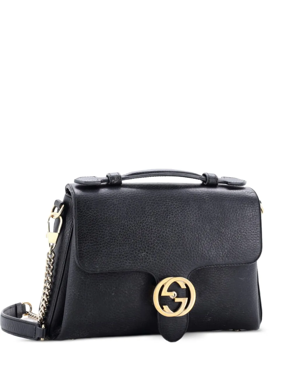Gucci Pre-Owned Interlocking Top Handle Bag Leather Small shoulder bag - Nero