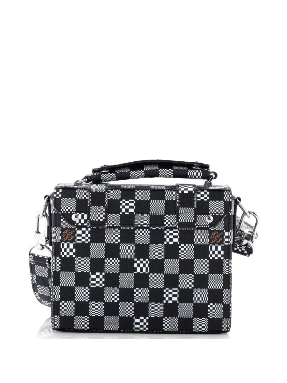  Louis Vuitton Pre-owned Flap Soft Trunk Messenger Bag Limited Edition Distorted Damier Crossbody Bag - Black 