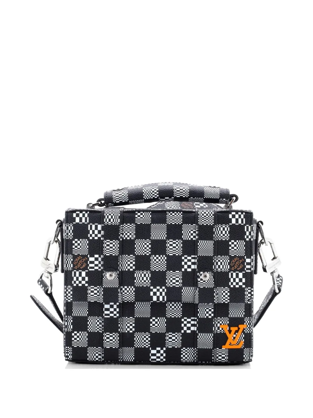  Louis Vuitton Pre-owned Flap Soft Trunk Messenger Bag Limited Edition Distorted Damier Crossbody Bag - Black 