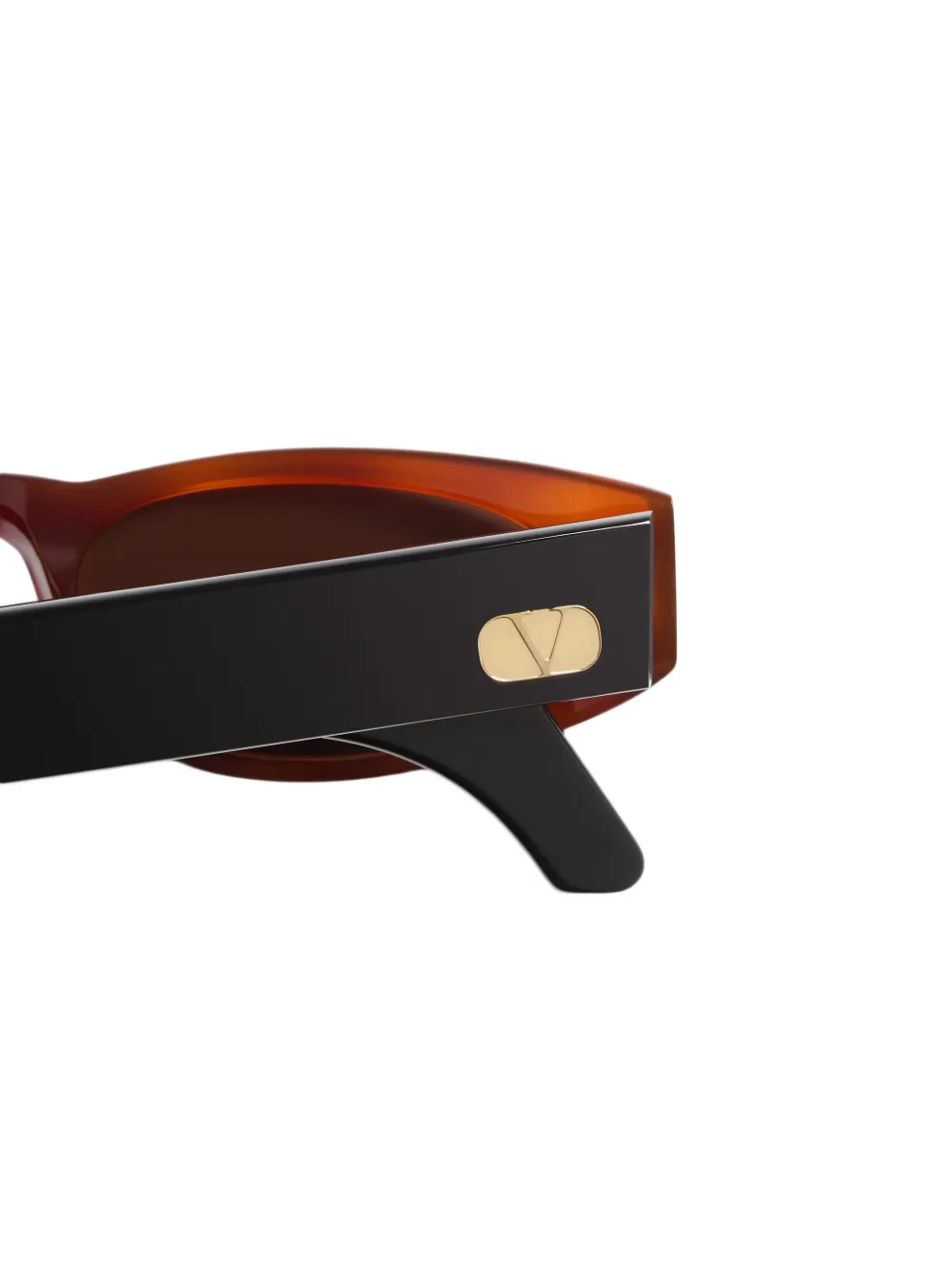 VALENTINO GARAVANI EYEWEAR Acetaat bril met geometrisch montuur Bruin