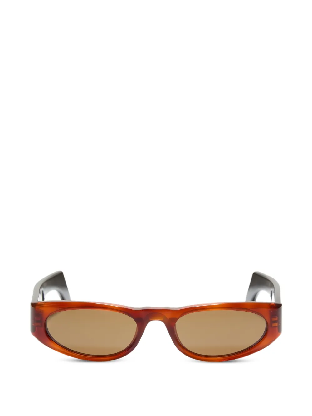 VALENTINO GARAVANI EYEWEAR Occhiali geometrici in acetato - Marrone