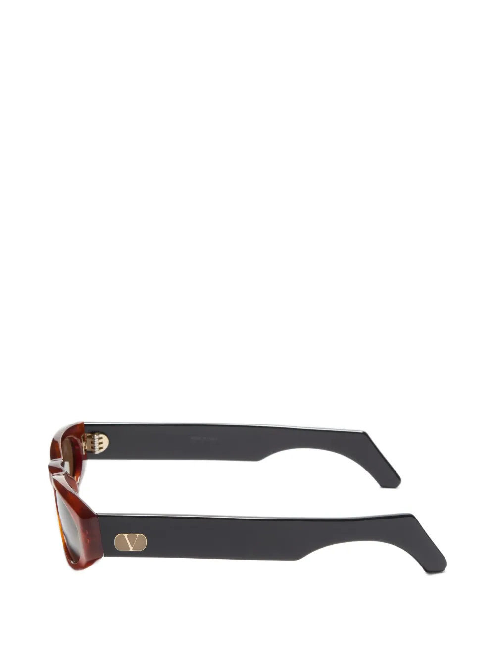 VALENTINO GARAVANI EYEWEAR Acetaat bril met geometrisch montuur Bruin