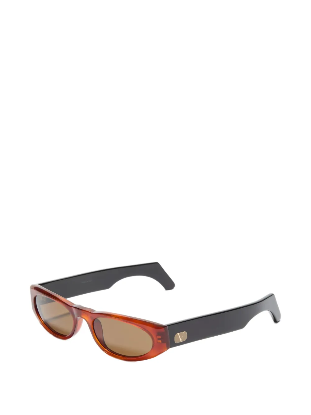 VALENTINO GARAVANI EYEWEAR Acetaat bril met geometrisch montuur Bruin