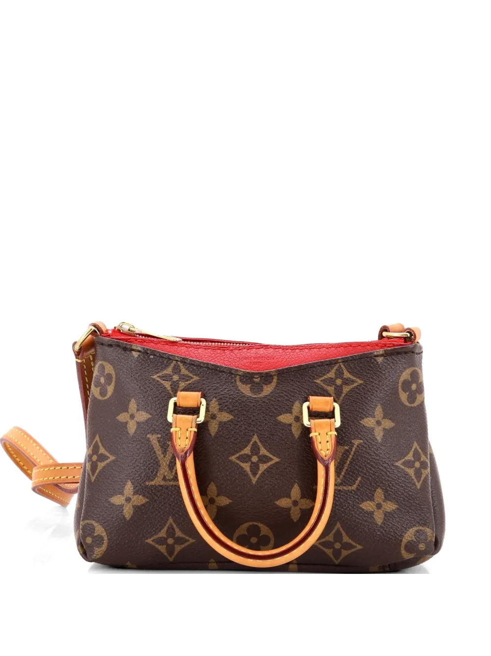 Louis Vuitton Pre-Owned Pallas Tote Monogram Canvas with Leather Nano crossbody bag - Marrone