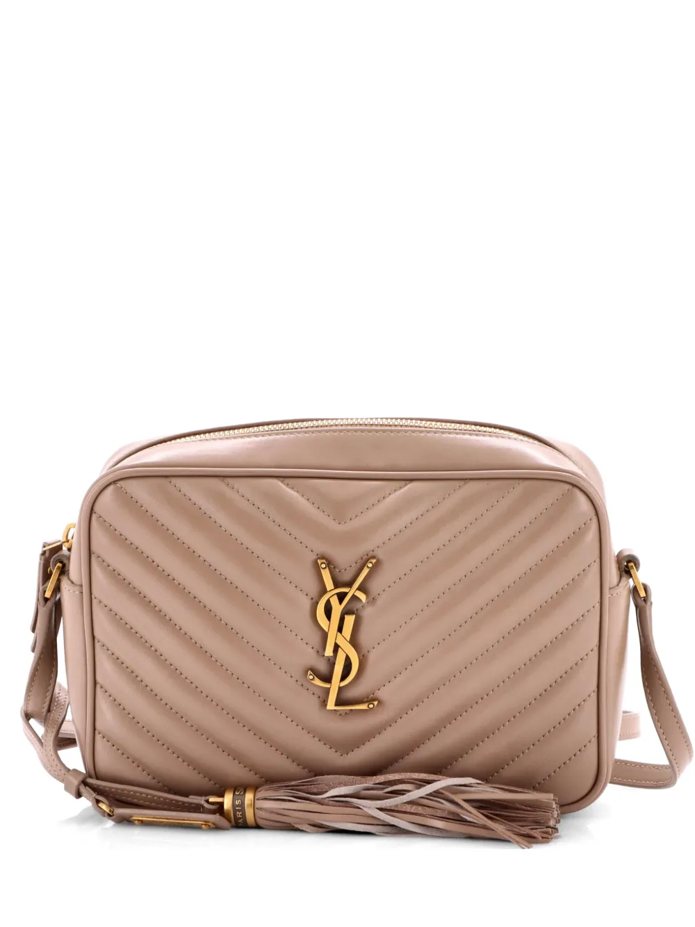 Saint Laurent Pre-Owned Lou Camera Bag Matelasse Chevron Leather Small crossbody bag - Nude