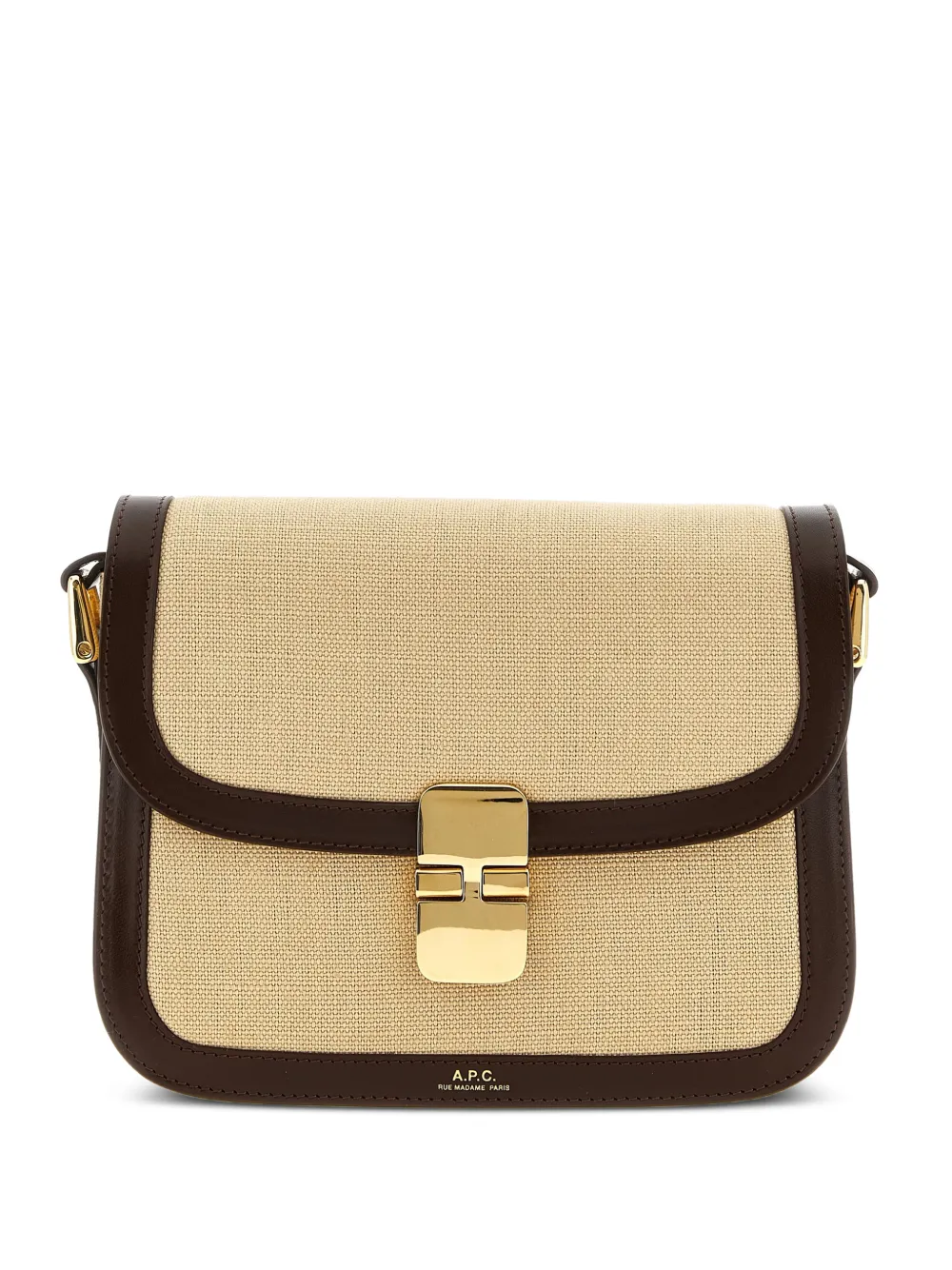 A.P.C. small Grace cotton crossbody bag - Toni neutri