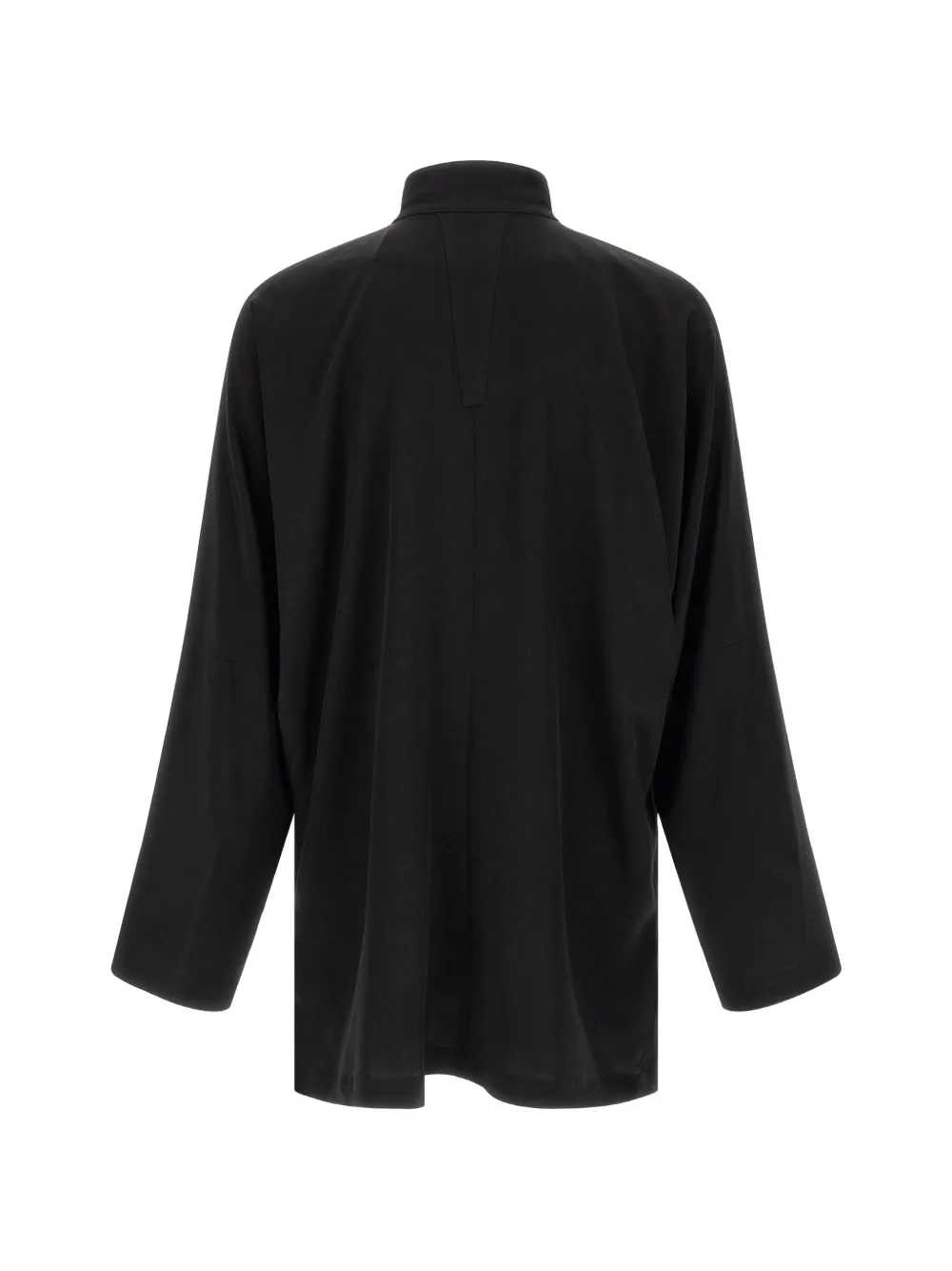 Yohji Yamamoto Ta Tuxedo China blazer jack met hoge hals Zwart