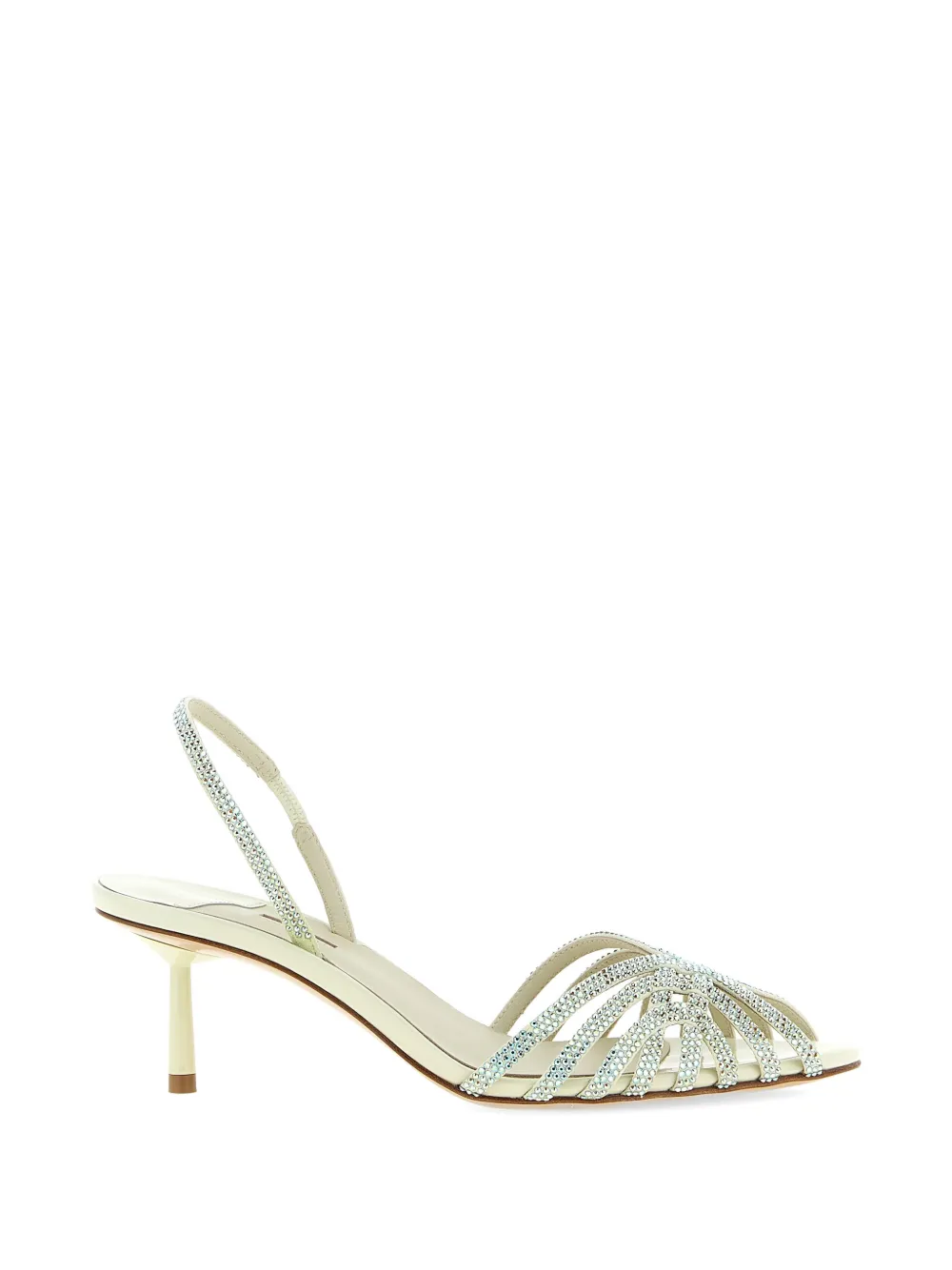 Le Silla Embrace Divina rhinestone elastic sandals - Toni neutri