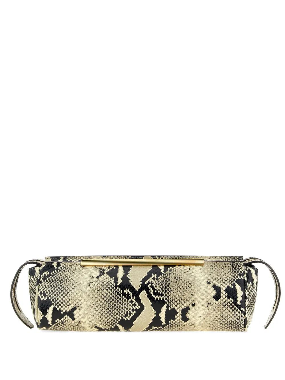 KHAITE Donna python-print clutch bag - Toni neutri
