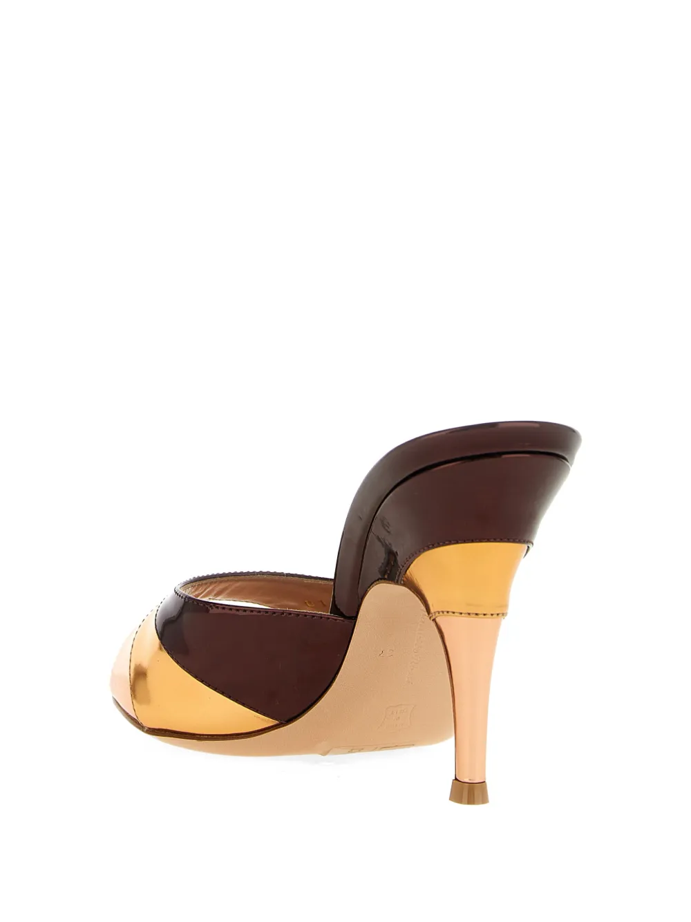 Gianvito Rossi Marea leather mules Bruin