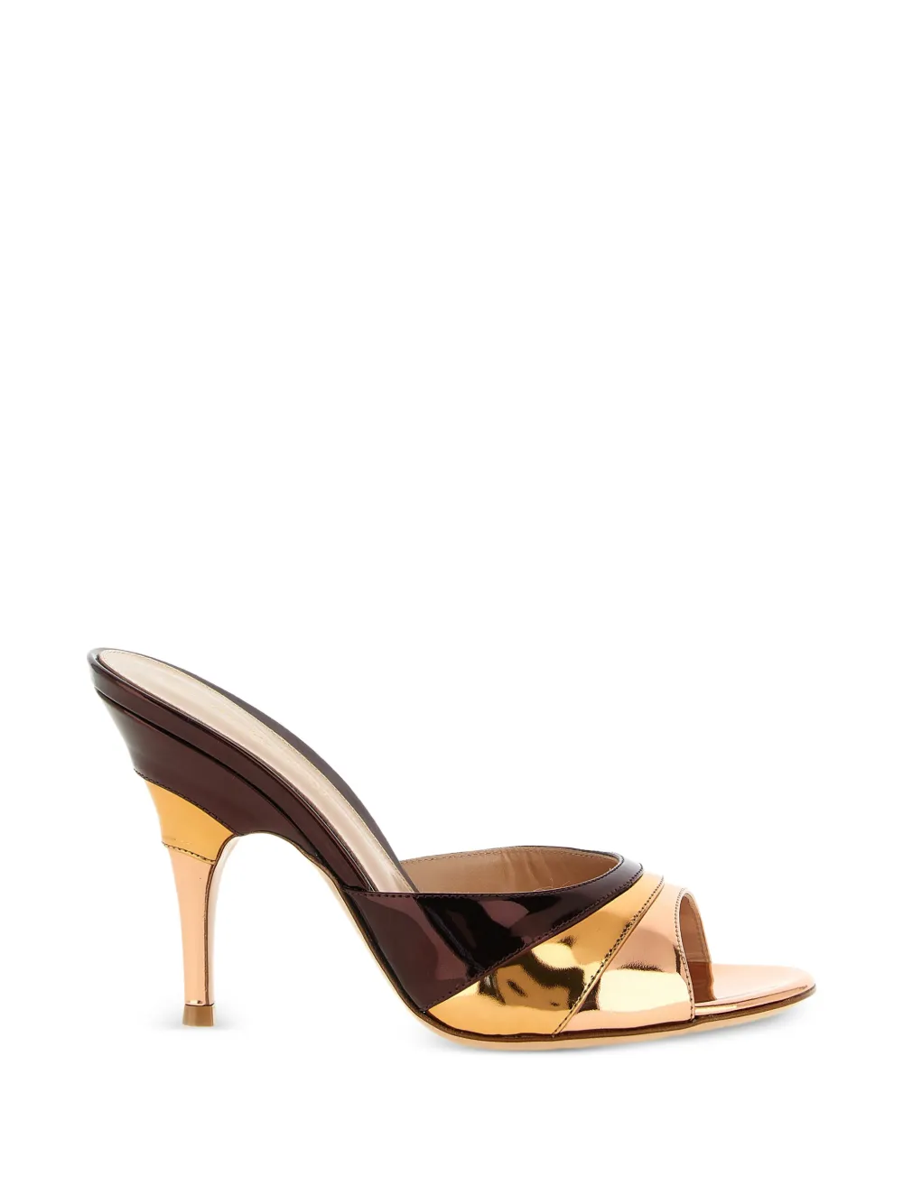 Gianvito Rossi Marea leather mules Bruin