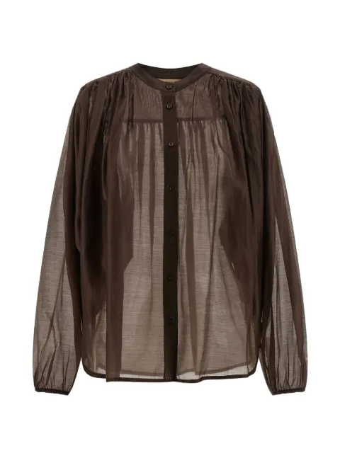 TWINSET semi-transparent puff-sleeve shirt