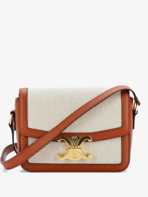 Celine Pre-Owned sac porté épaule Triomphe en toile et cuir