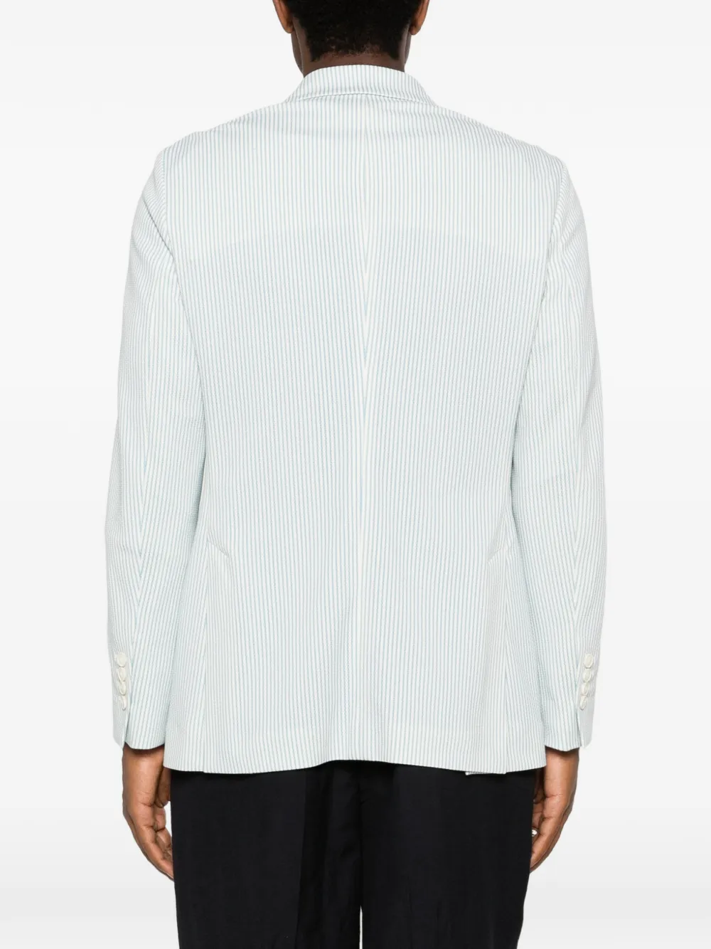 Circolo 1901 Gestreepte blazer met dubbele rij knopen Blauw