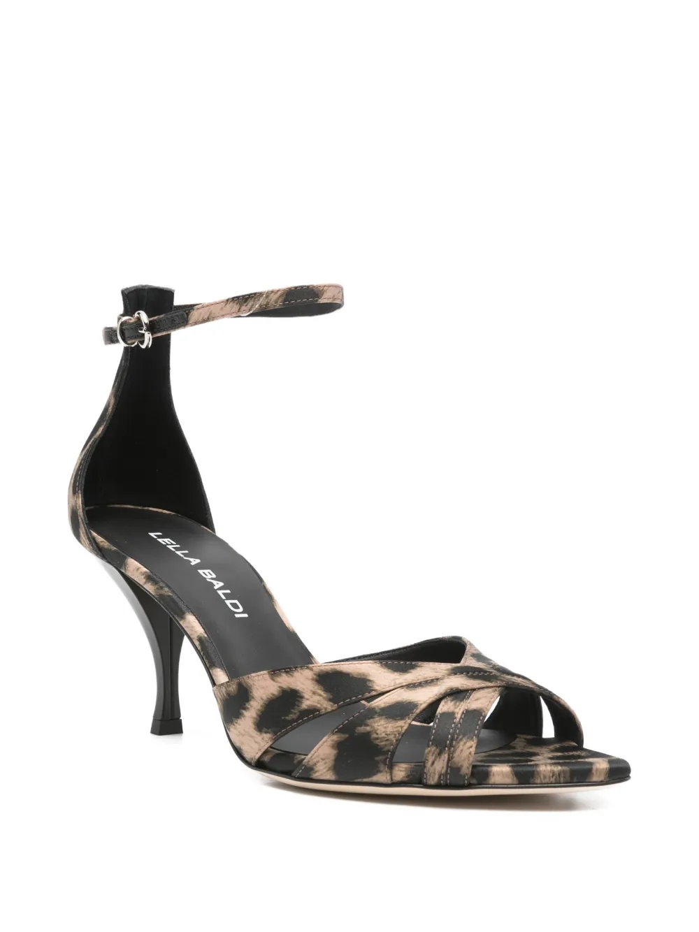 Lella Baldi Sandalen met luipaardprint Bruin