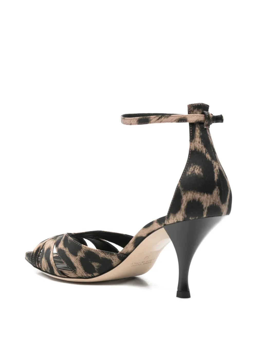 Lella Baldi Sandalen met luipaardprint Bruin