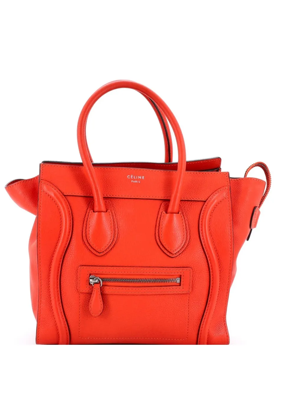 Celine Pre-Owned Luggage Bag Grainy Leather Mini tote bag - Rosso