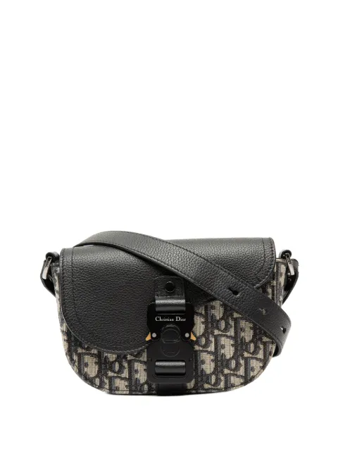 Christian Dior Pre-Owned 2022 Mini Oblique Canvas Saddle Buckle Messenger Bag crossbody bag
