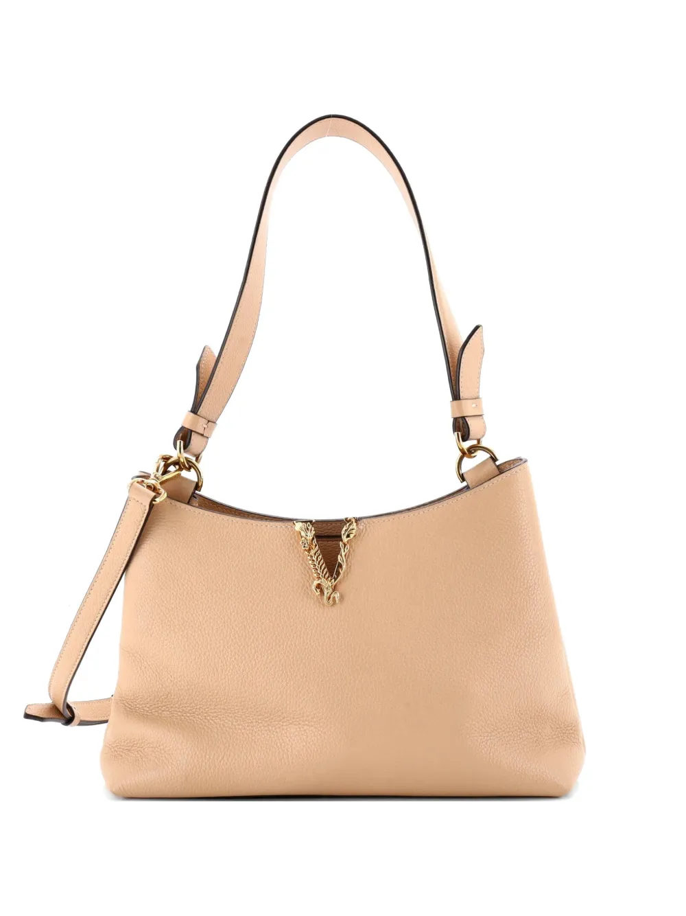 Versace Pre-Owned Virtus Leather Small hobo bag - Neutrals