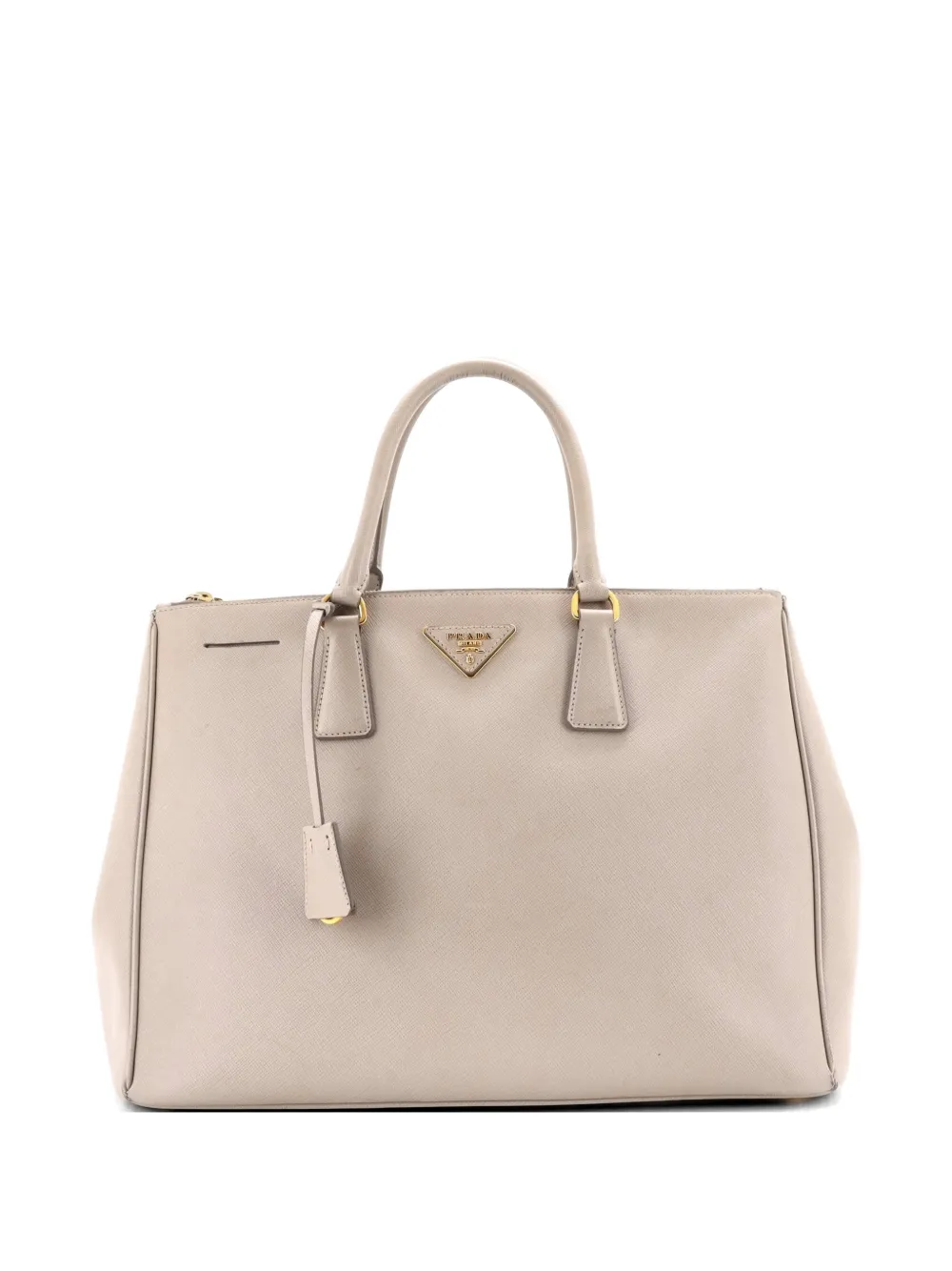Prada Pre-Owned Double Zip Lux Saffiano Leather Large tote bag - Grigio
