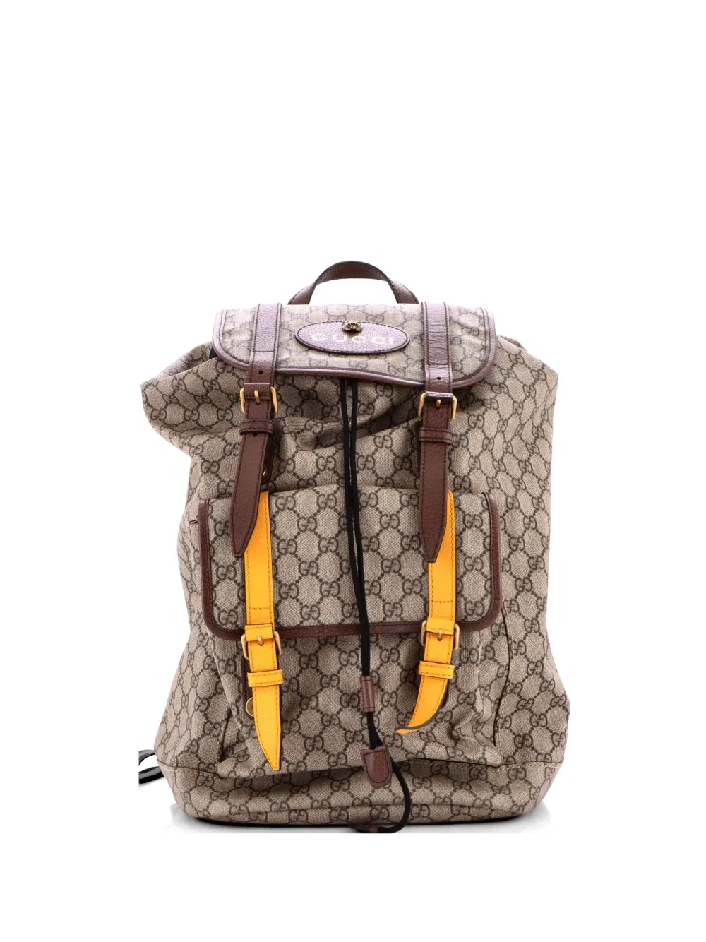 Gucci Pre-Owned Courrier Soft GG Coated Canvas Large backpack - Marrone